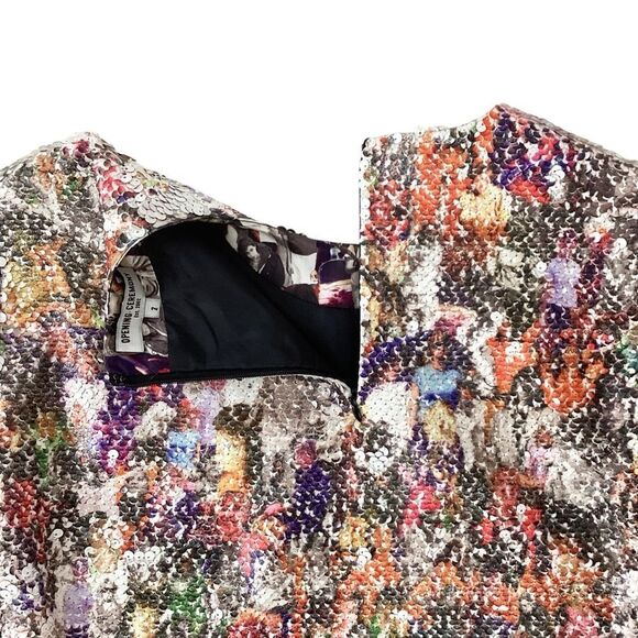 OPENING CEREMONY Size 2 Girl Collage Sequin Blouse Top Multi-Color Print - Picture 8 of 12